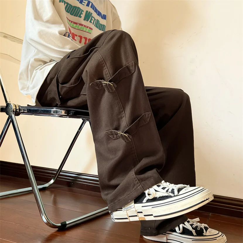 

Американские повседневные рабочие брюки в стиле кэжуал для мужчин, модные брюки в стиле хип-хоп, весенне-осенние новые длинные брюки для отдыха