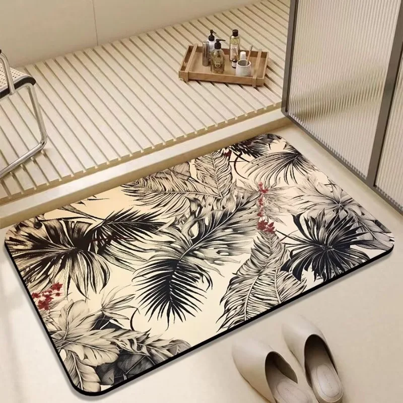 Toilet floor mat Household diatom mud quick-drying absorbent mat Bathroom door anti-drop non-slip mat Toilet mat Foot mat