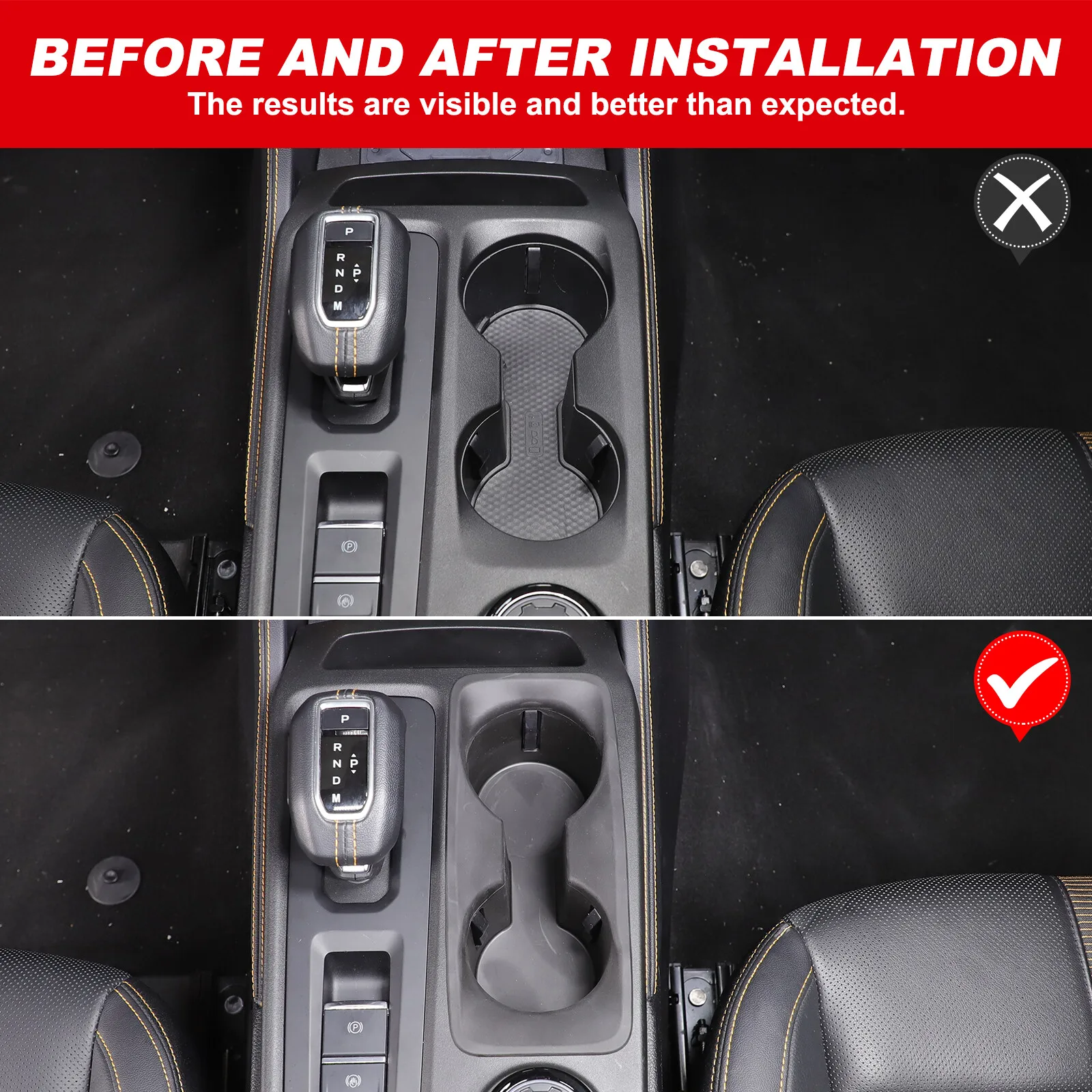 

1 шт. TPE черный автомобильный держатель для чашки на центральной консоли для Ford Ranger 2023 2024 2025 автомобильное крепление для напитков защитные аксессуары