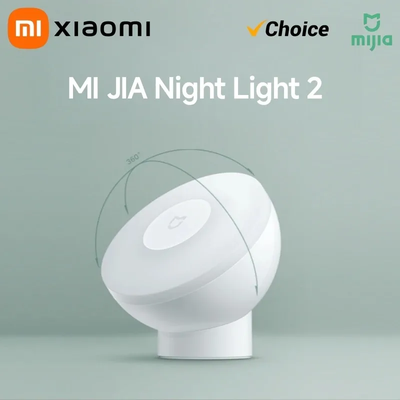 الأصلي XIAOMI Mijia ضوء الليل 2 نسخة محس حركة سطوع قابل للتعديل الذكية الإنسان ضوء الاستشعار ليلة مصباح غرفة نوم-CN