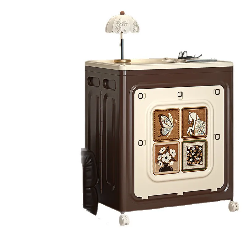 New clothes storage box clamshell large capacity household bedroom storage frame foldable seasonal storage box finishing box