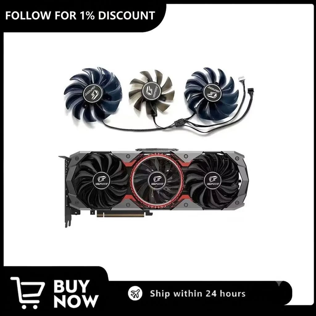 NEW Suitable for Colorful RTX2080TI 2080 2070 2070 2060 Advanced GTX 1660TI 1660 graphics card 75MM 85MM PVA080E12R GPU fan