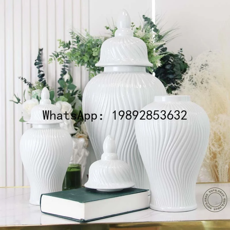 

Ceramic General Jar Golden Ginger Jar Storage Tank Flower Vase Ceramic Handicrafts Storage Containers Home Decoration
