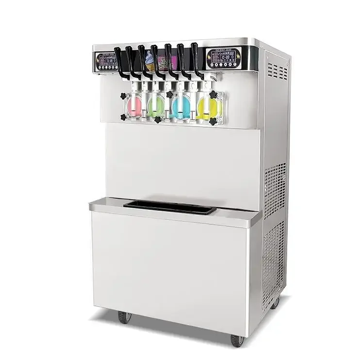 Professional Commercial Automatic Ice Cream Machine Maker 3 Flavor Soft Serve Ice Cream Machine