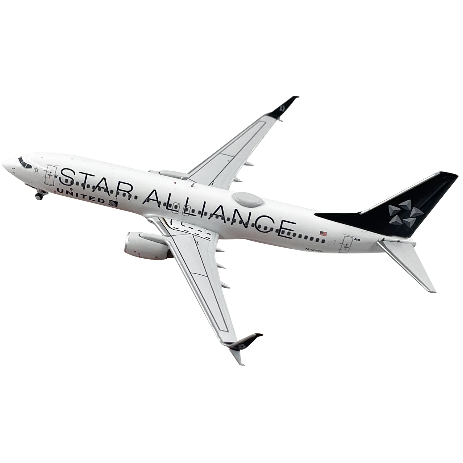 1:400 Scale United Airlines B737-800 Passenger Jet N26210 Star Alliance Alloy Die Cast Passenger Aircraft Model Finished