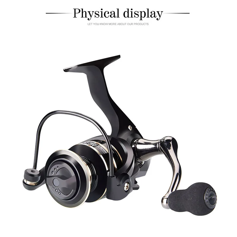 DEUKIO Spinning Reel 2000-7000 MAX Drag Power 12KG Speed Ratio 5.2:1 Metal Spool rocker arm EVA Grip Fishing Reel Saltwater