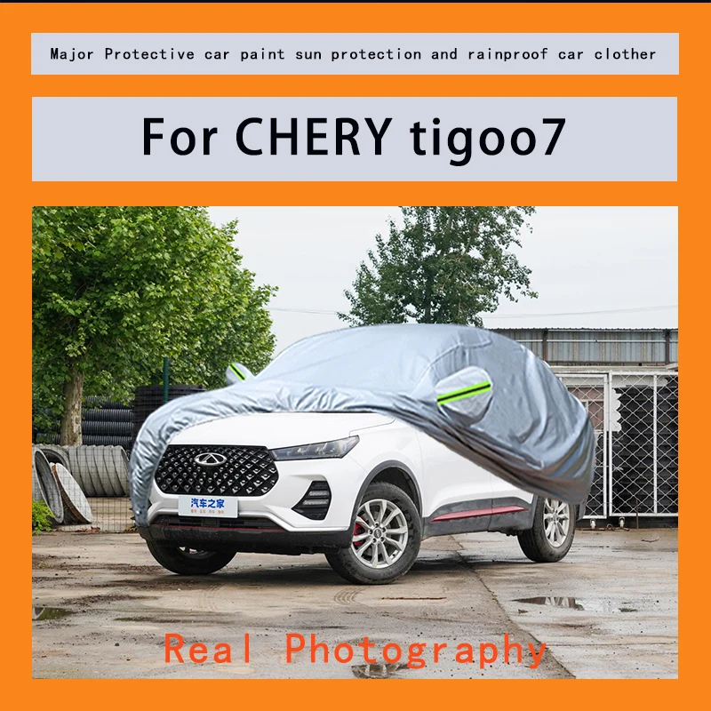 

﻿﻿For CHERY tigoo7 Car Covers Outdoor Waterproof Dustproof Sun Rain Snow Protection Thick Oxford Cloth Full Outer Cover