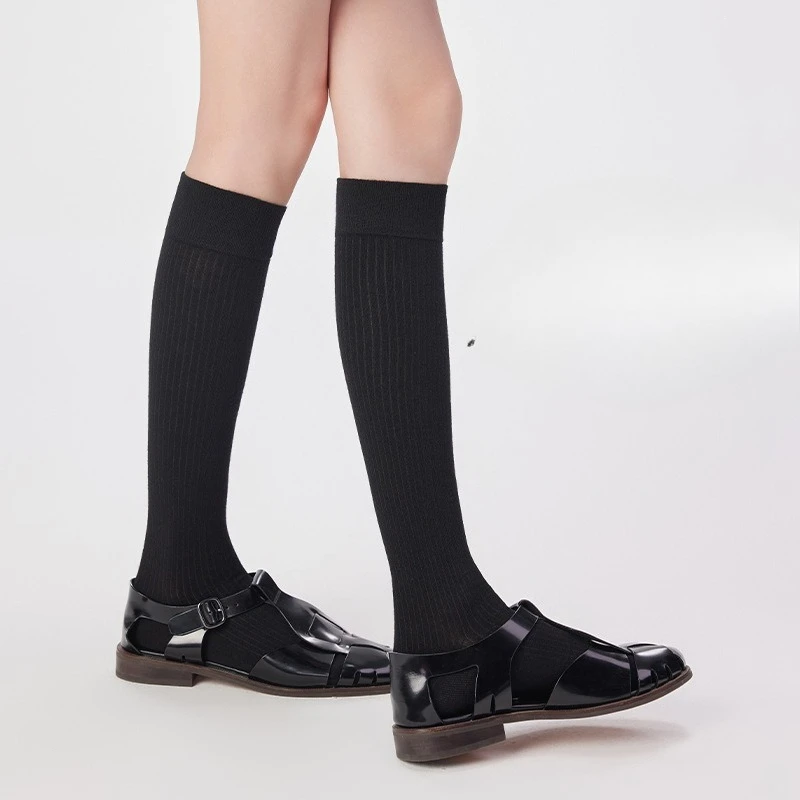 6 pares de calcetines de pantorrilla nuevos y versátiles a la moda de otoño calcetines casuales cómodos calcetines largos simples elegantes para mujer