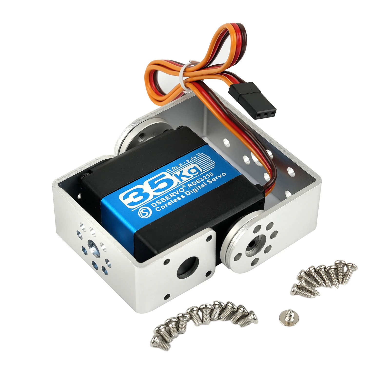 Motor servo coreless digital RDS3235 35kg 180/270 °   Engrenagem de metal de alto torque com suporte para automação industrial DIY de robô RC