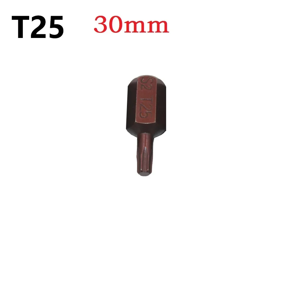 High Precision Torx Screwdriver Bits for Impact Screwdriver 1PC 30mm & 75mm Hex Shank T20 T25 T30 T40 T45 T50 T55