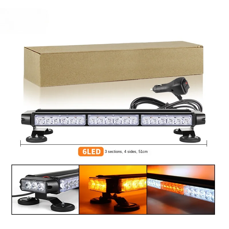 Universal Car Four-Side Roof 42led Bumper Magnetic Ceiling Light Strobe Light Warning  Strip Stick Light