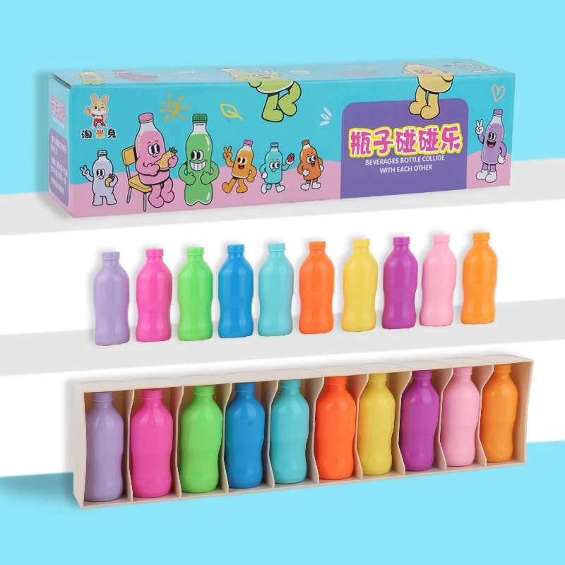 Bevande divertenti per bambini Giocattoli abbinati ai colori 20 bottiglie + Base Puzzle interattivo per addestramento alla memoria per indovinare la prima infanzia