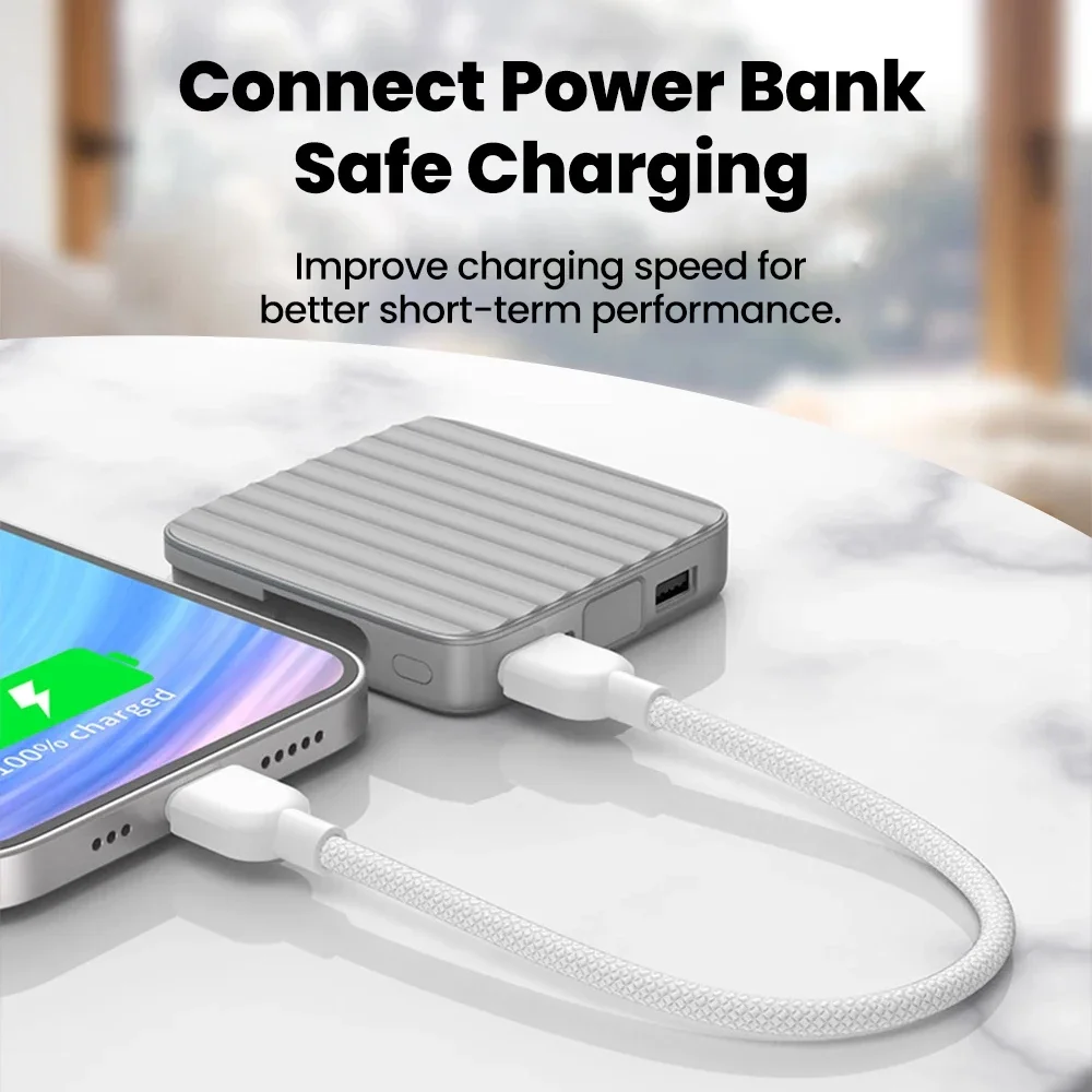 PD 60W Type C to Type C Keychain Cable For Samsung Xiaomi PD 20W USB C to Lightning Cable Fast Charge Data Cable For iPhone 14
