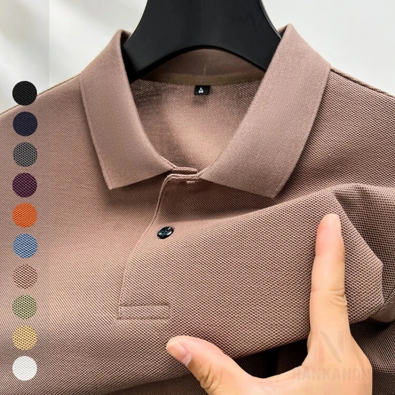 Fashion Casual Short Sleeve Polo Shirt, Lapel Wear Solid Color Top,Tees,Men's T-shirt Golf J55
