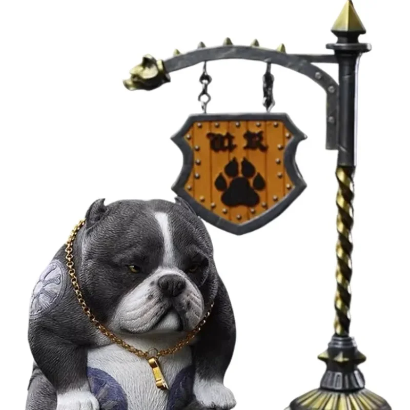 

Street Fighter dog cute creative cute pet dog bully model desktop car ornament figure