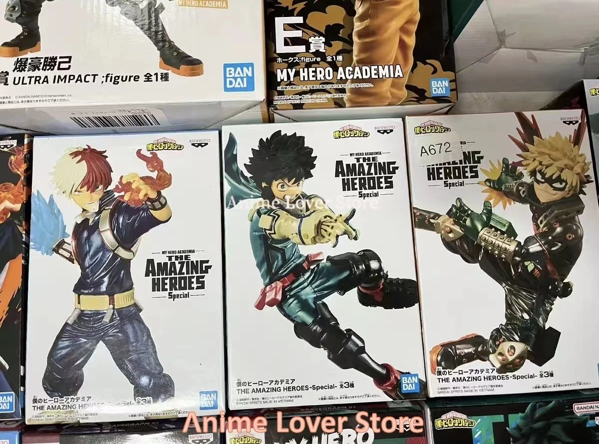 Bandai Original Banpresto My Hero Academia THE AMAZING HEROES Special Midoriya Izuku Todoroki Shoto Katsuki Anime Figure Toys