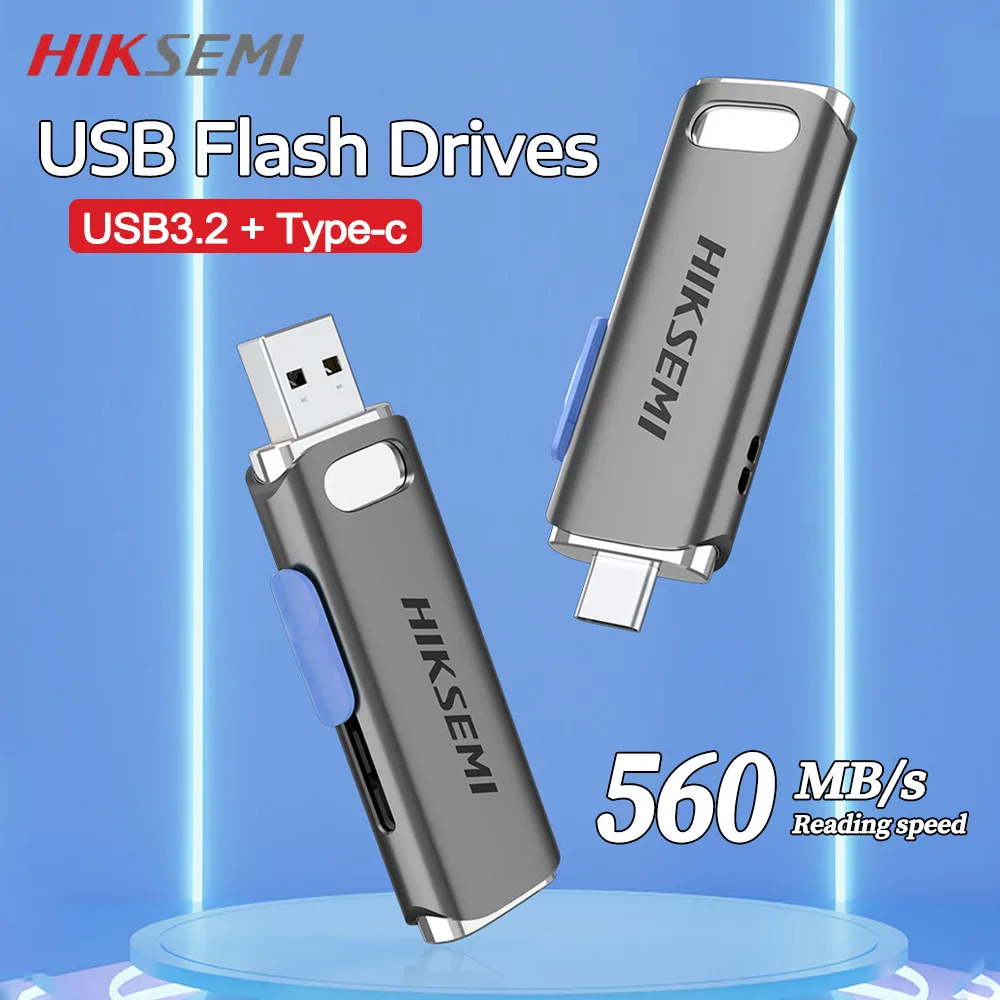

Портативный внешний SSD-накопитель HIKSEMI 2-в-1 USB3.2 Type-C, флеш-накопитель 560 МБ/с, высокоскоростной твердотельный накопитель для Macbook Pro, ПК и ноутбуков