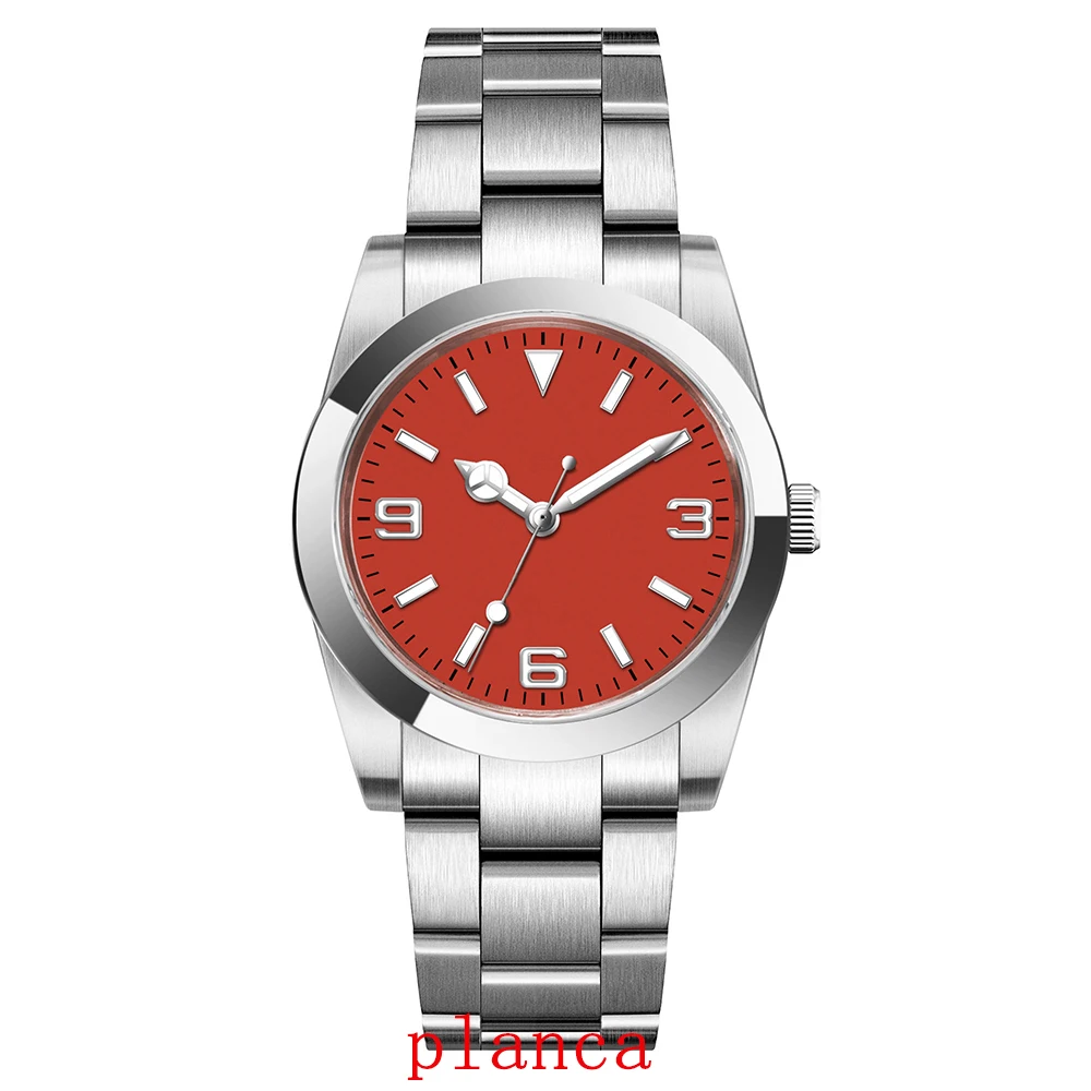 Customizable logo 36/39mm sapphire crystal stainless steel watch paired nh35 automatic movement