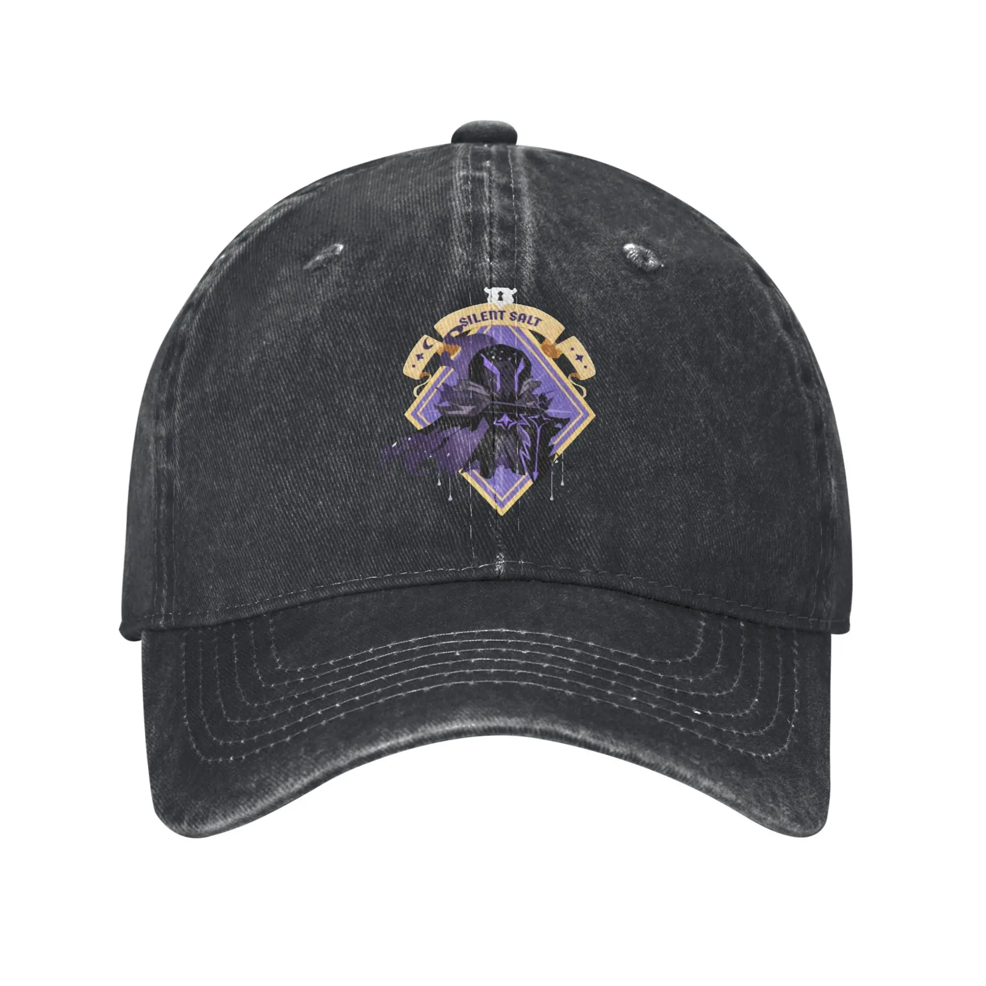 Hombres Mujeres Cookie Run Kingdom Print Sombreros Vintage desgastado lavado oscuro Cacao gorra de béisbol ajustable