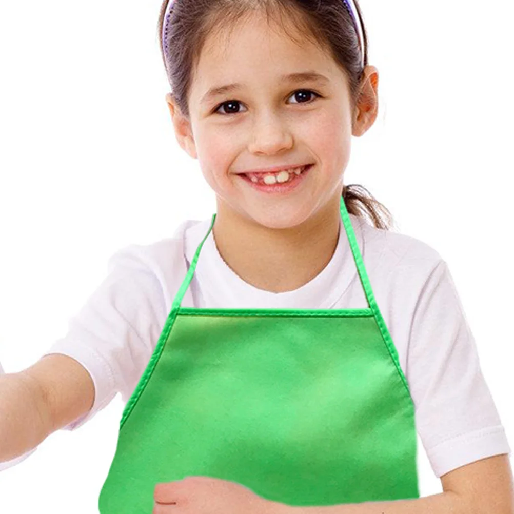 

5 Pcs DIY Children Aprons Non woven Kids Art Aprons 40x50cm Red Green Blue ange Yellow Multi function Painting Craft