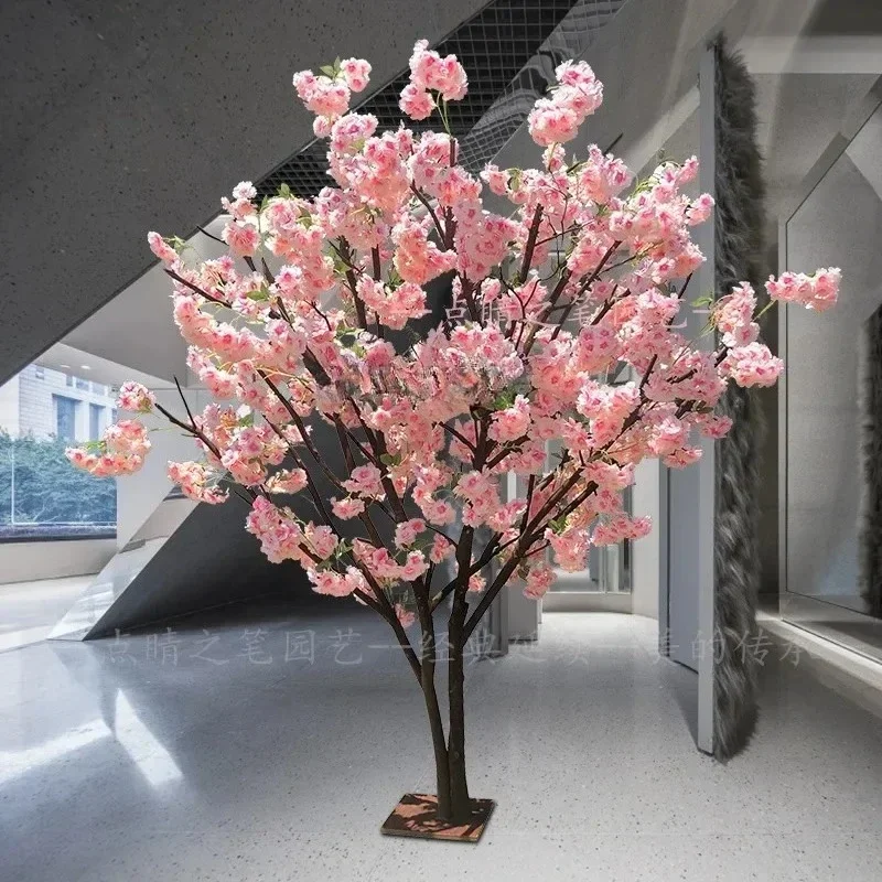 Y Simulation Cherry Blossom Large Plant Peach Tree Indoor Living Room Wedding Celebration Happiness Tree Decoration