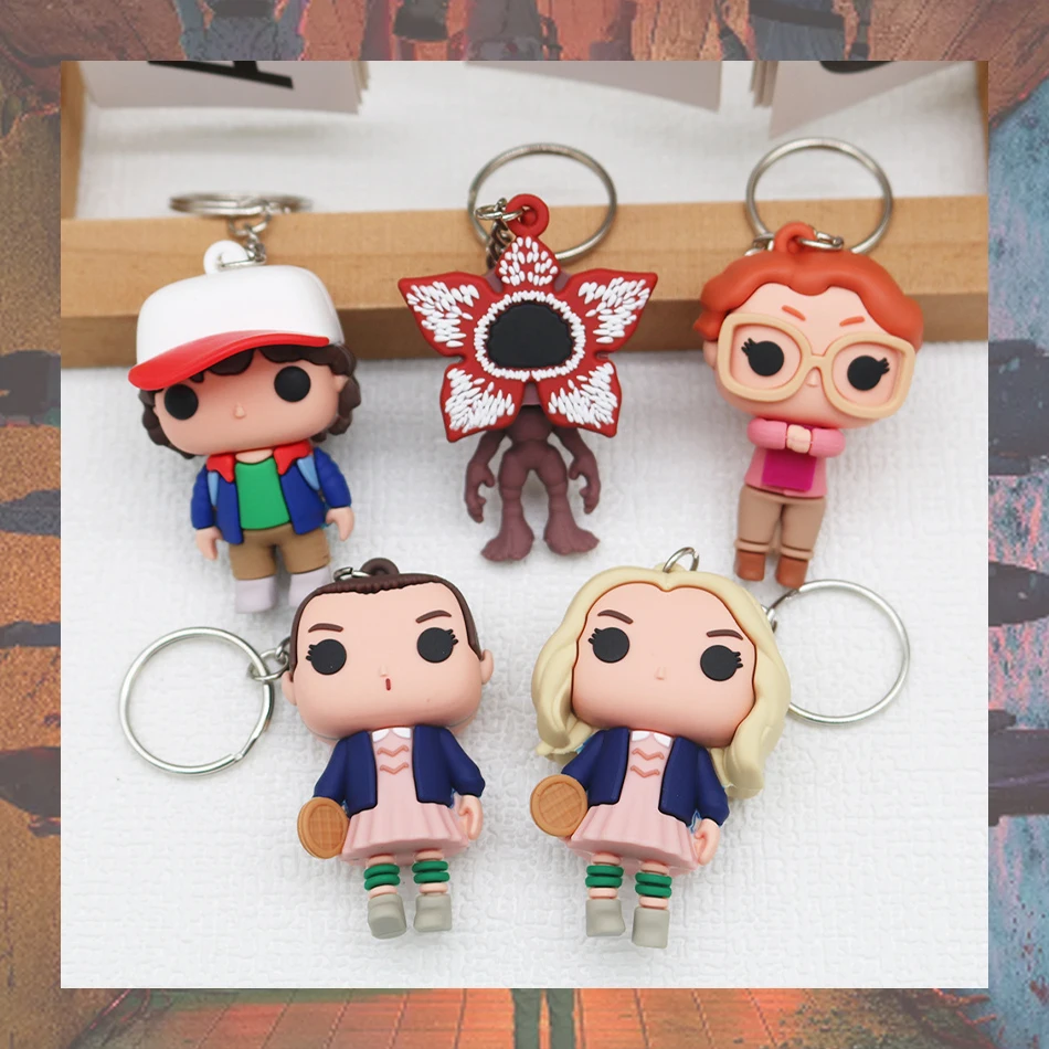 Llavero Pop Pocket Pop Eleven Stranger, Robin, Barb, Steve, Dustin, Juguete Coleccionable, Regalo para Adultos y Niños, Recuerdos de Fiesta