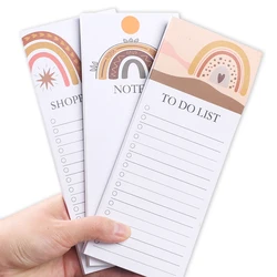 Coreano arco-íris magnético Memo Pads, Frigorífico Note, Frigorífico Memo, Refeição, Compras, Verificar, Para Lista, Planner Notebook, Notepad, Agenda