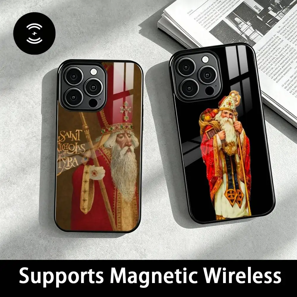 Saint Nicholas  Phone Case For iPhone18,17,16,15,14,13,12,11 Plus,Pro Supports Magnetic Wireless Charging