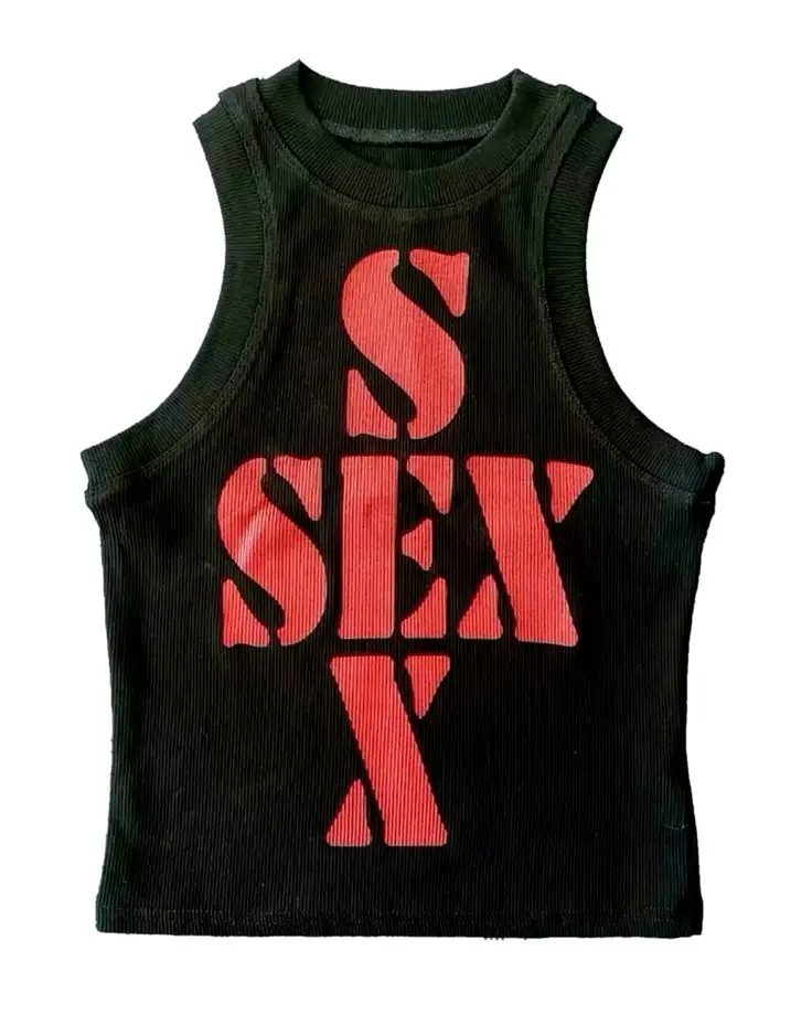 Anni 2000 Harajuku Punk Estetica Emo Serbatoi e canottiere Y2K Streetwear Abiti gotici Harajuku Punk Stampa grafica Crop Top Vest Corsetti