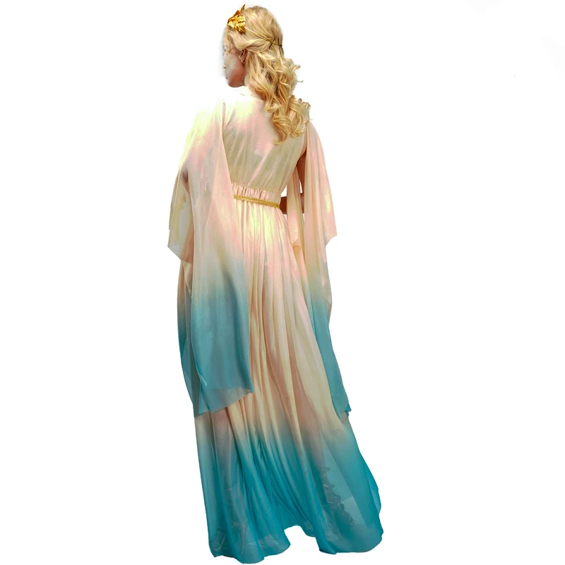 Women\'s Greek Goddess Dress Costume Adult Roman Princess Dress Sexy Cleopatra Queen Cosplay Halloween Carnival Party Fancy Dress