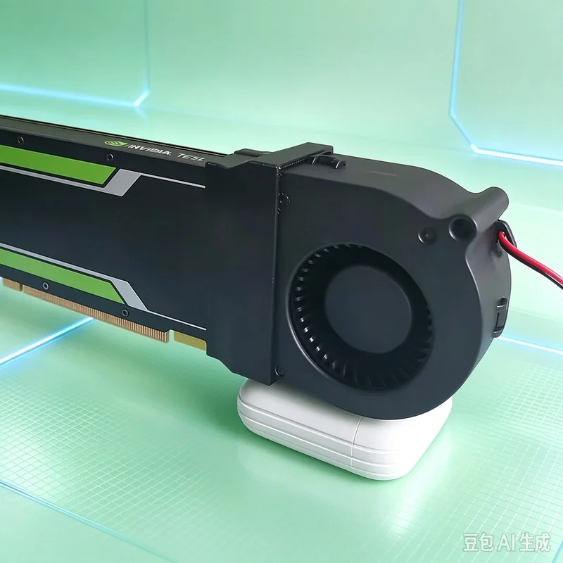 New A+ For Tesla P4 M4 T4 6cm Active Silent Turbo Modified Cooling Fan, 3D Printed
