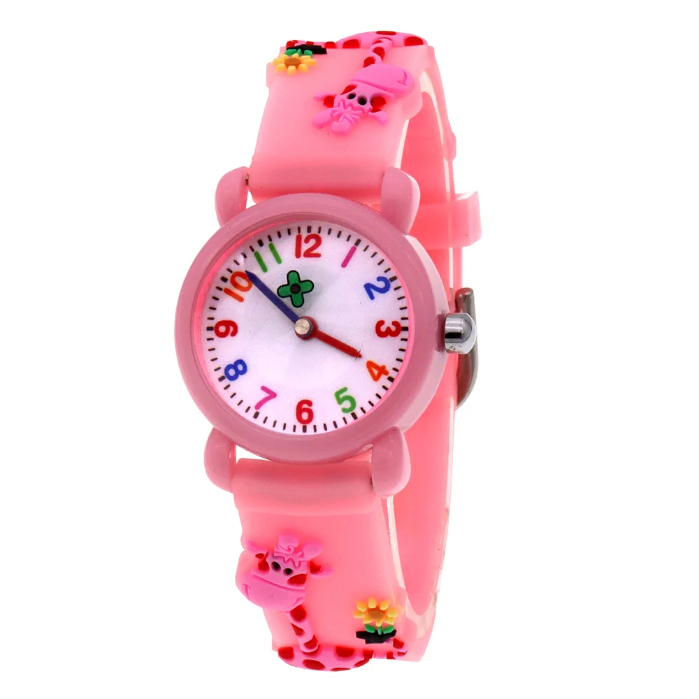 Модные силиконовые часы с жирафом для девочек и мальчиков, детские наручные часы, детские часы, подарки, пластиковый корпус, кварцевые часы, детские часы