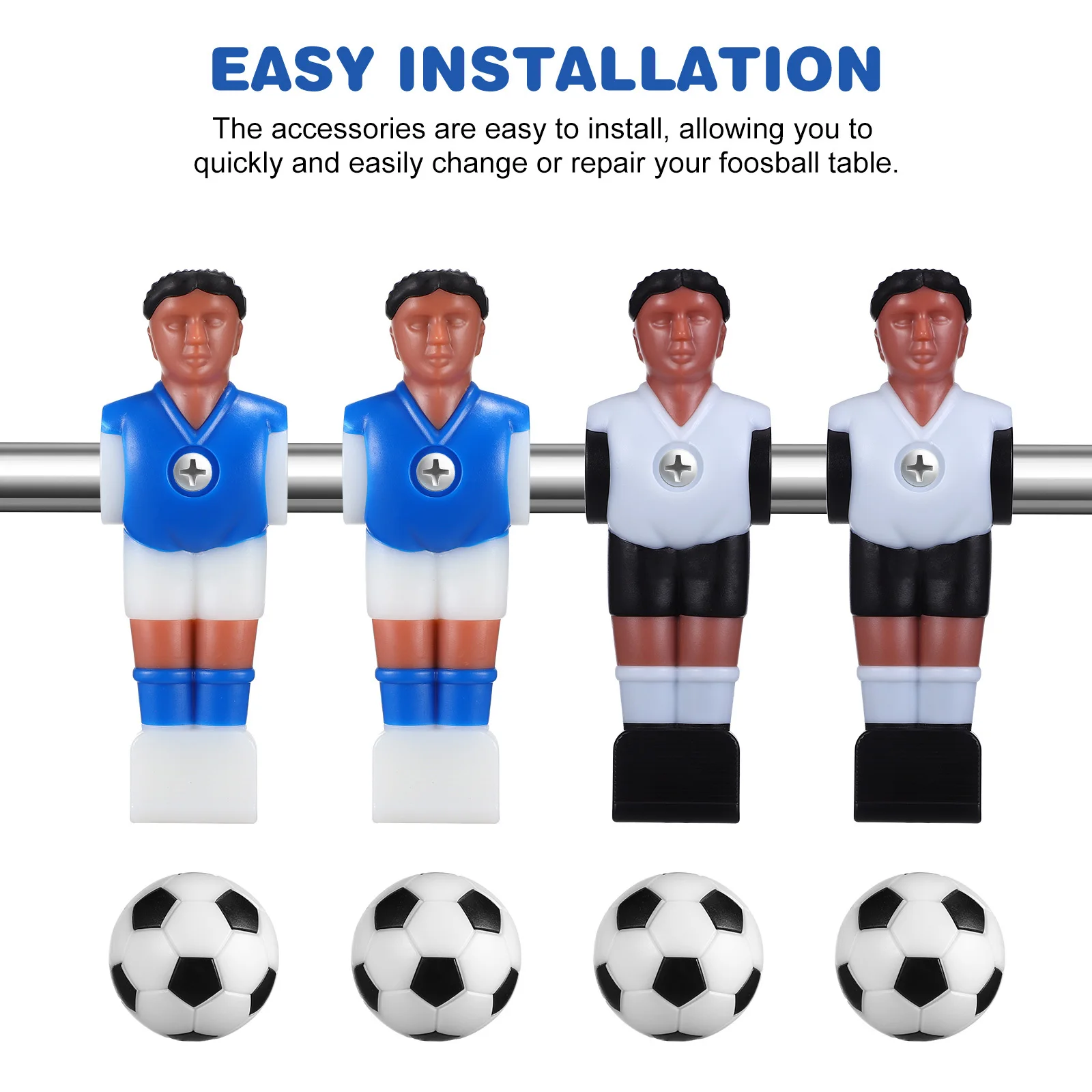 

4 pcs Foosball Replacement Players Table Figures Resin Mini Soccer Accessories Football Puppet For Kids Tabletop Football Set