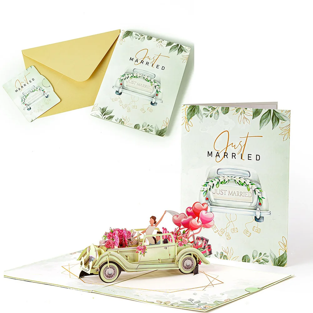 3D-Pop-up-Grußkarte für Hochzeitseinladungen – Geburtstag, Jahrestag, Valentinstag, Geschenk, Dankeschön, handgefertigte Karte für Freunde und Liebhaber – Detail 5