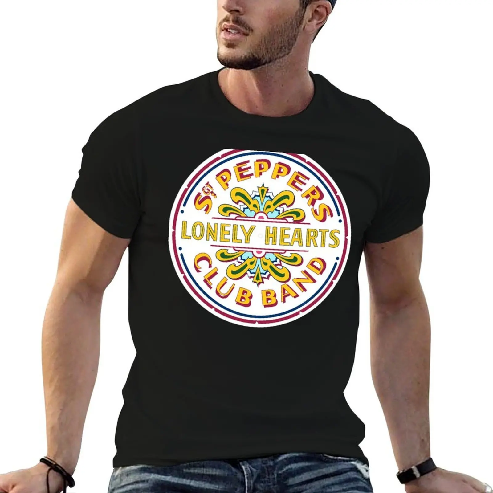 

[HIGH QUALITY] Sgt Pepper Logo T-Shirt t shirts for man pack white t shirts for man graphic funny man t shirt luxury T-shirt