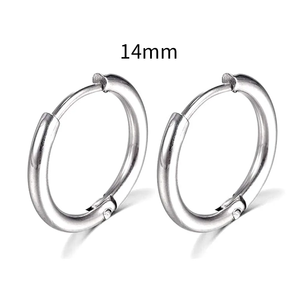 2022 neue Einfache Edelstahl Kleine Hoop Ohrringe für Frauen Männer Knorpel Ohr Piercing Schmuck Pendientes Hombre Mujer