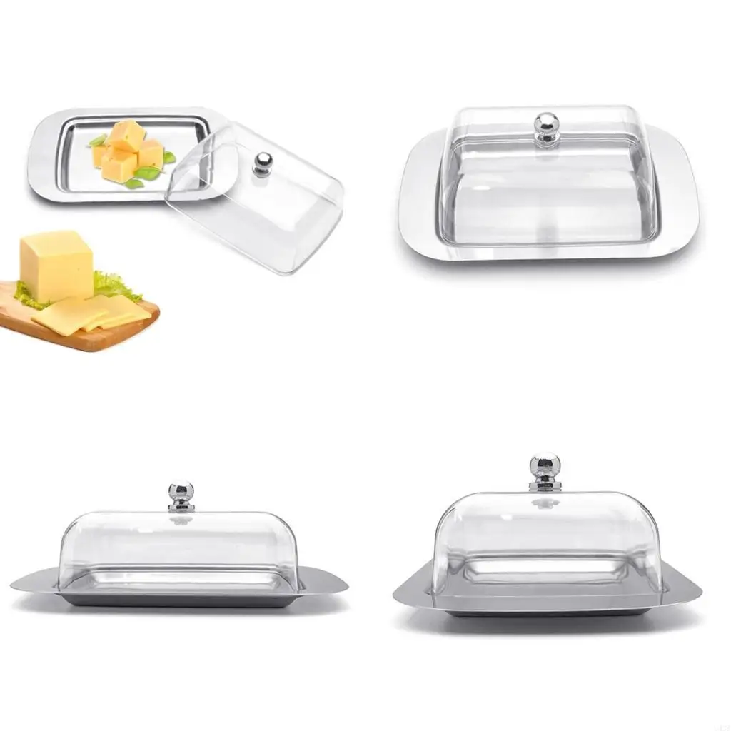 L43A Airtight Butter Dish with Lid Reusable Butter Storage Tray for European Butters