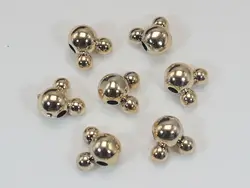 Craft DIY Metallic Golden Color Acrylic Mouse Face Beads 10mm-16mm Jewelry Make