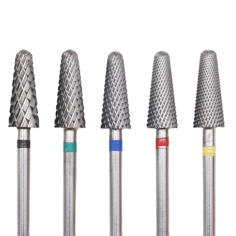 Cone Carbide Nail Drill Bit, Fresa para Manicure, Rotary Burr Nail Bits, Furadeira Elétrica Acessórios Ferramenta, 5mm, 3 ", 32"