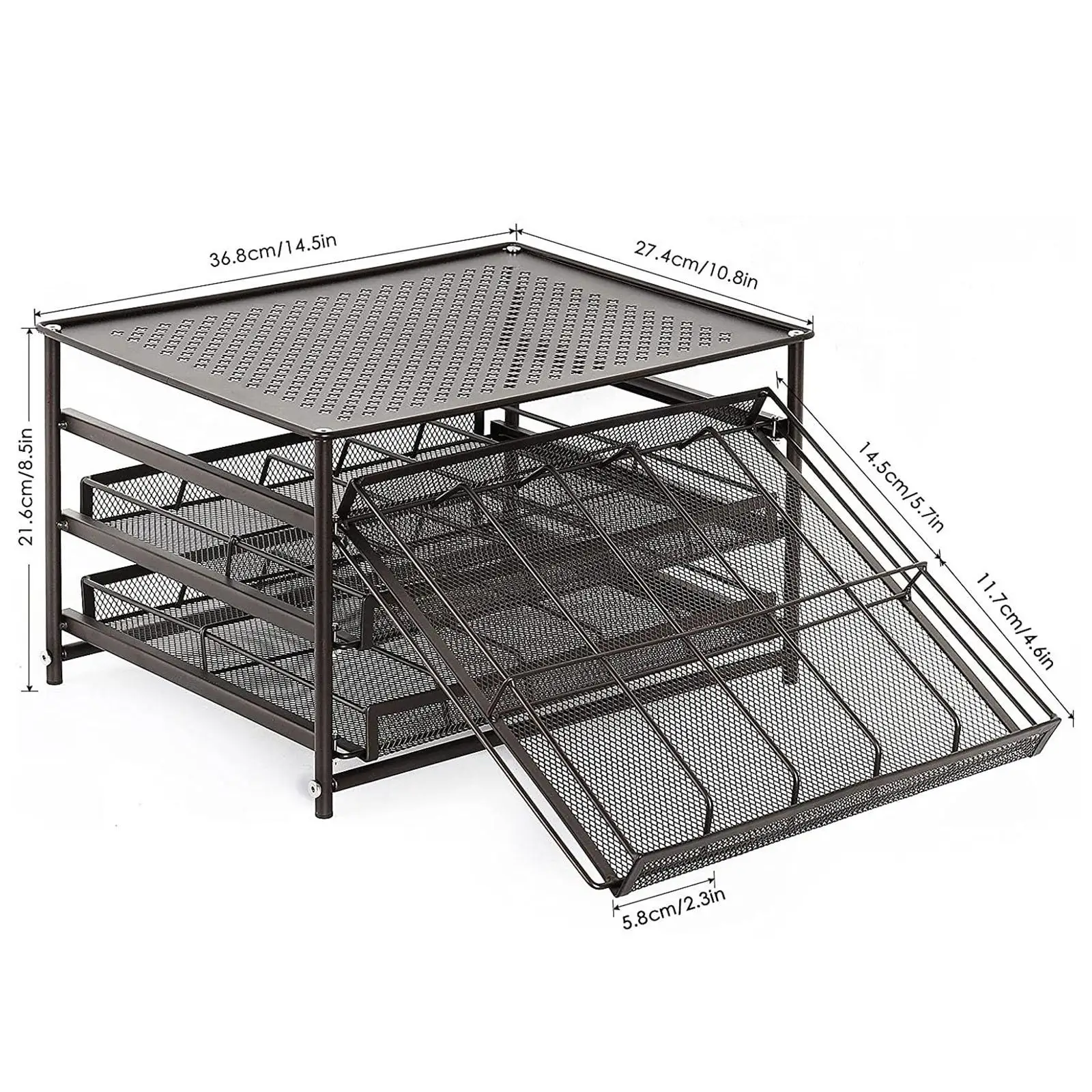 Spice Rack 3 Tiers Multifunctional Condiment Organizer Rack Spice Storage Holder for Tabletop Restaurant Bathroom Household Cafe