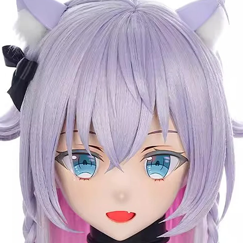 Hecho a mano personalizar Anime muñeca cruzada completa mujer/niña personaje de dibujos animados diadema completa bloqueo Kig Cosplay máscara de Kigurumi