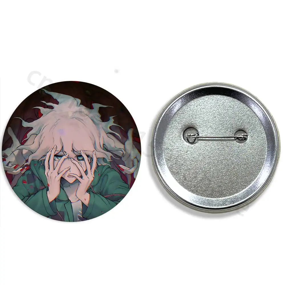 N-Nagito Komaeda  Pins 58mm Cute Cartoon Badge Handmade Brooches for Backpack Accessories Jewelry Gifts