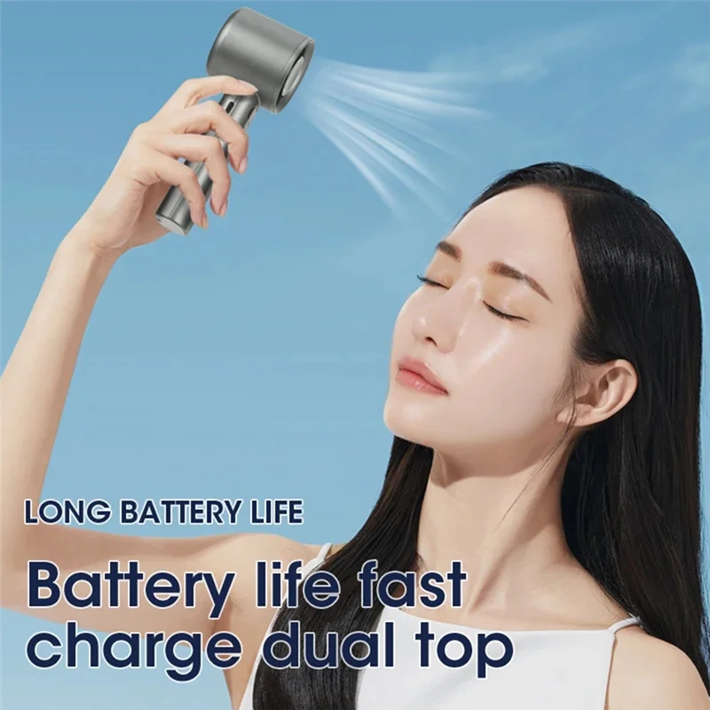 ABMR-120 Gears Handheld Fan Portable 120 Wind Speed Mini Bladeless Hand Fans Rechargeable Office USB Electric Fan