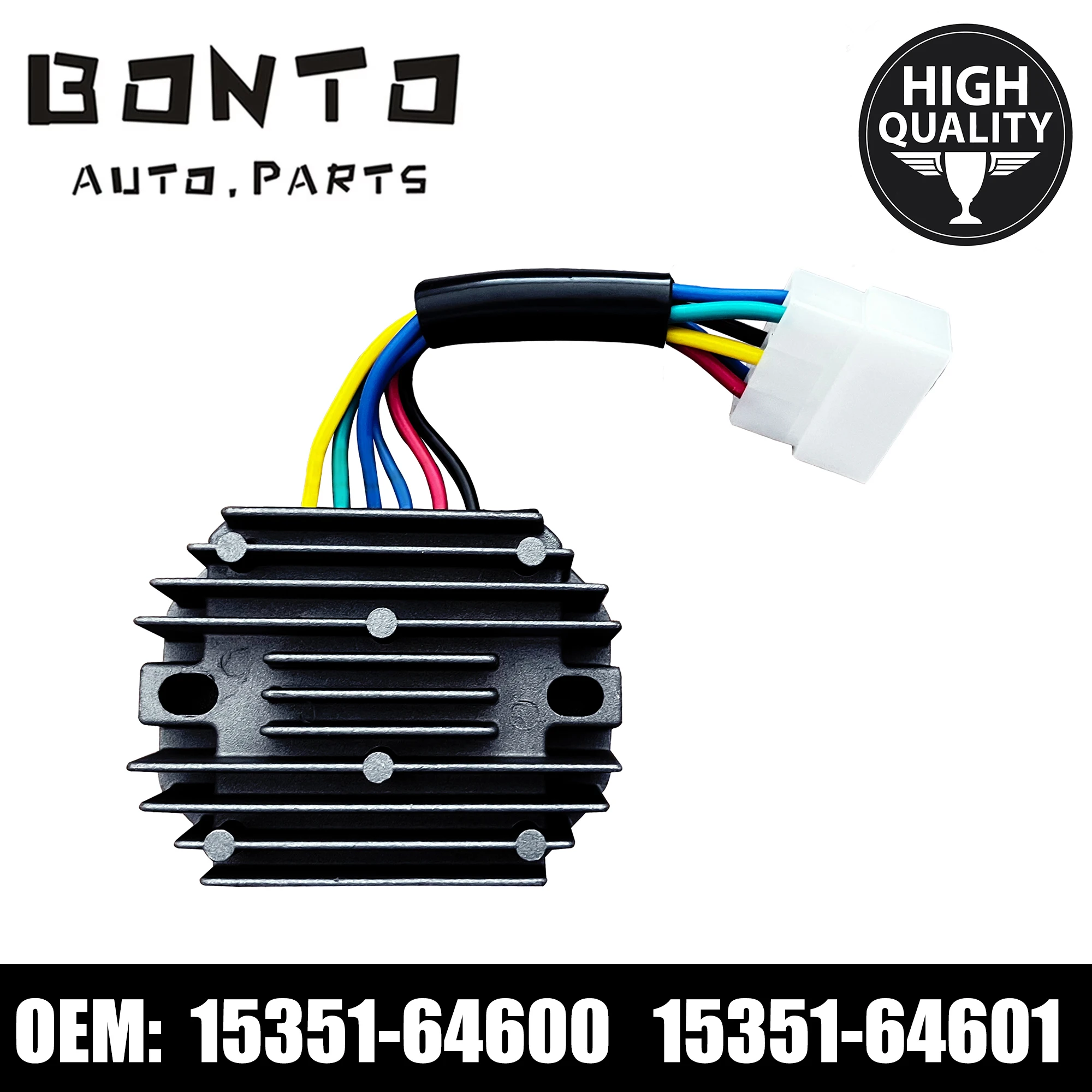 BONTO 6 PIin Voltage Regulator Rectifier for Kubota Grasshopper John Deere RS5101 RS5155 Replace 15351-64600 15351-64601