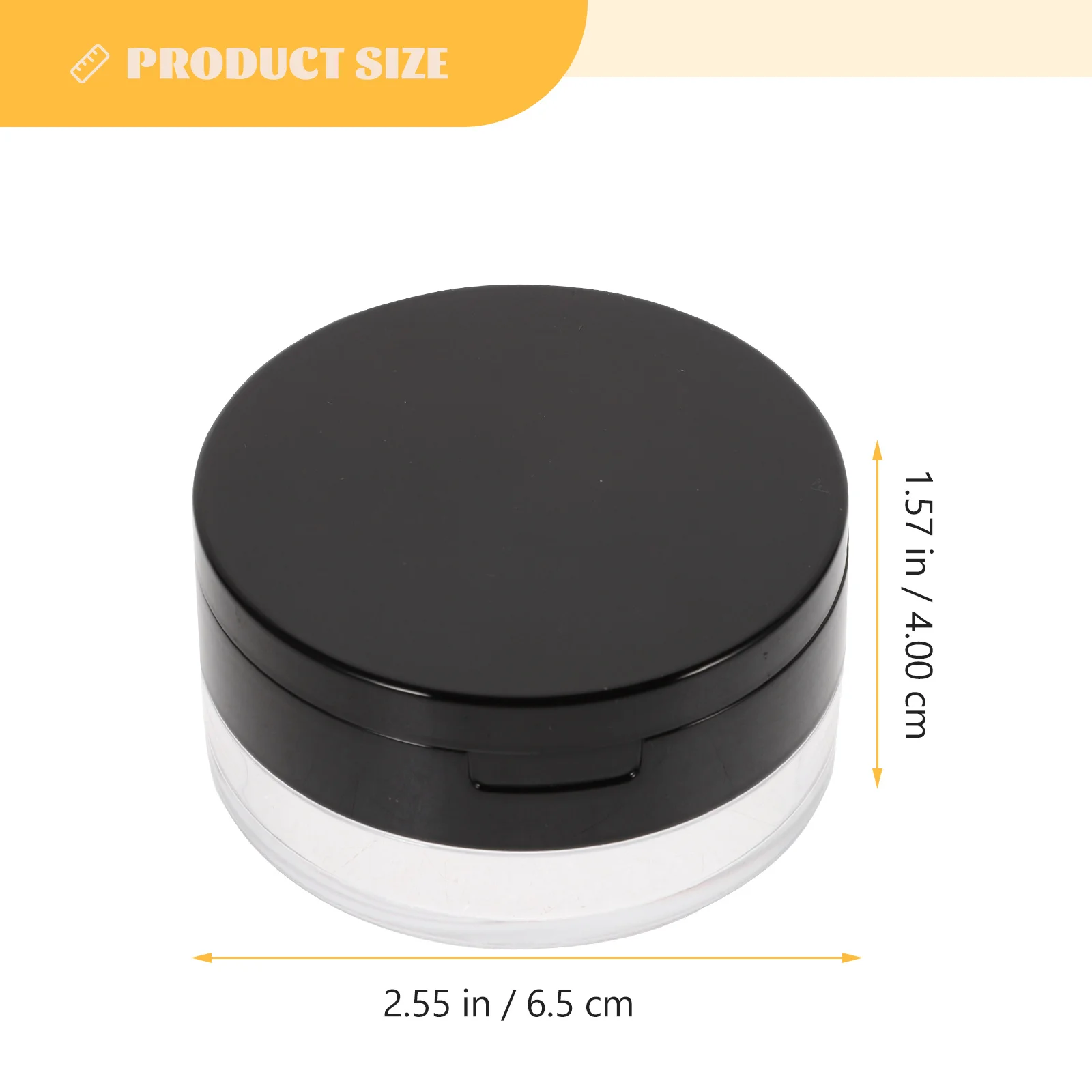 

Powder Box Compact with Mirror and Puff Portable Loose Container Empty Case Makeup