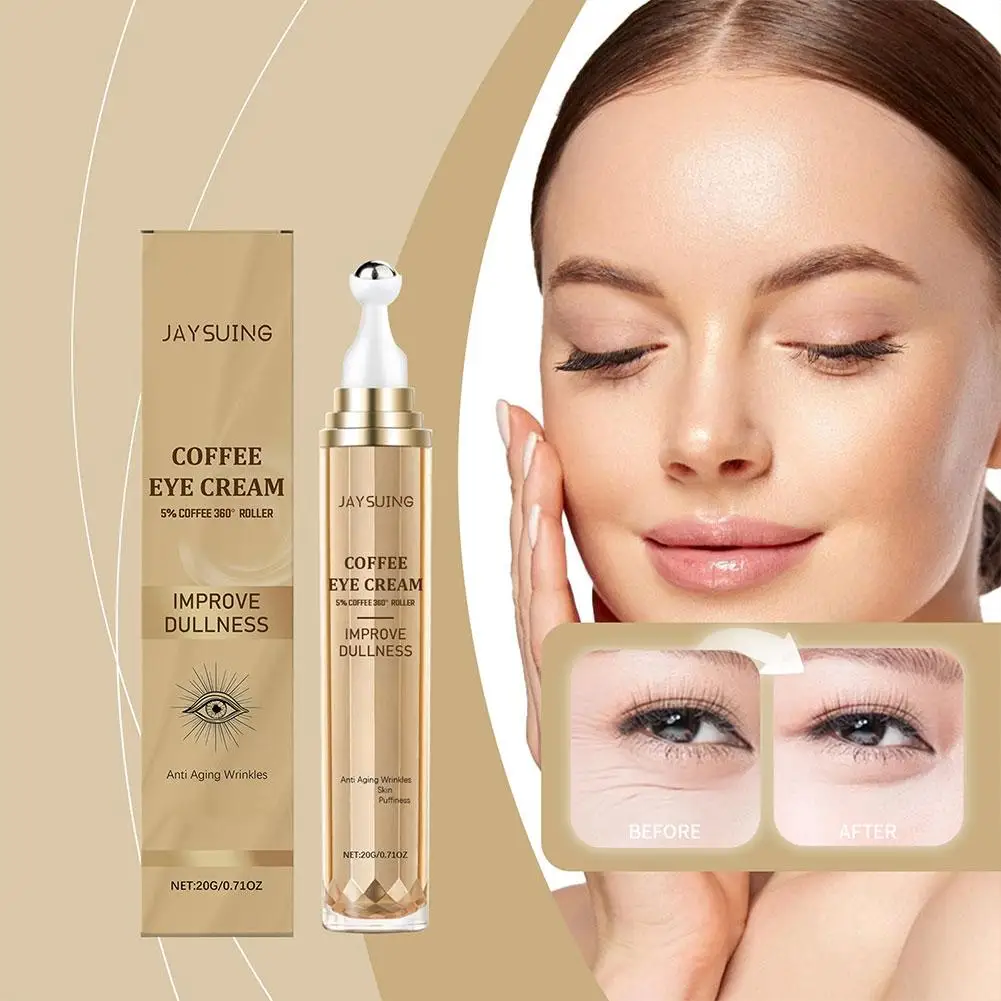

Eye Serum Nourishing Moisture Under Eye Roller Cream 360° Massage Firming Serum For Dark Circles and Puffiness E0X3