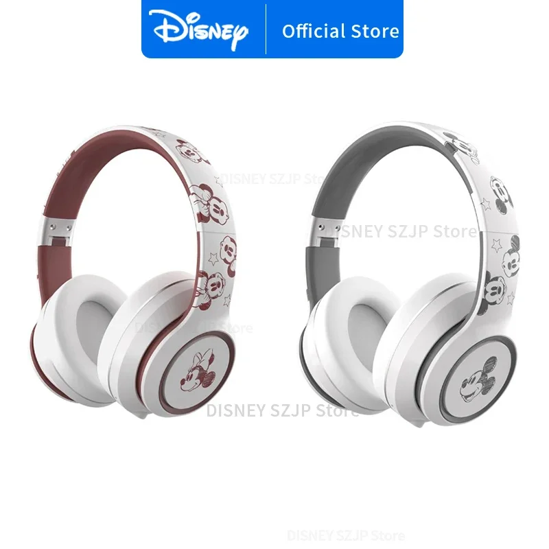 Disney Mickey Earbuds Head-mounted TWS Wireless Bluetooth Earphones HiFi Surround Sound Gaming Sport Headsets Cartoon Anime E08