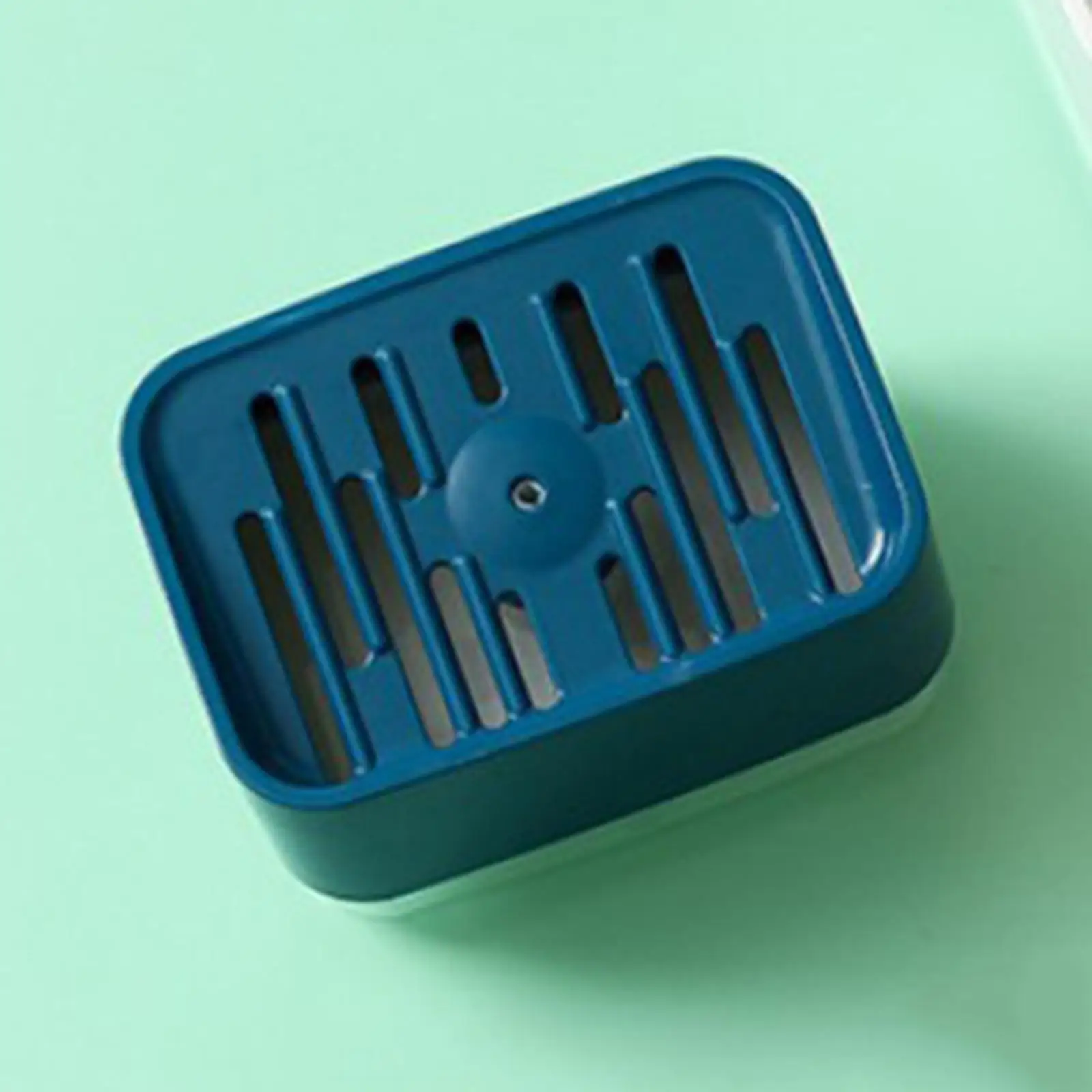 Plastic Kitchen Countertop Soap Pump Holder Box with Sponge for Dishwashing Sink Soap Dispenser