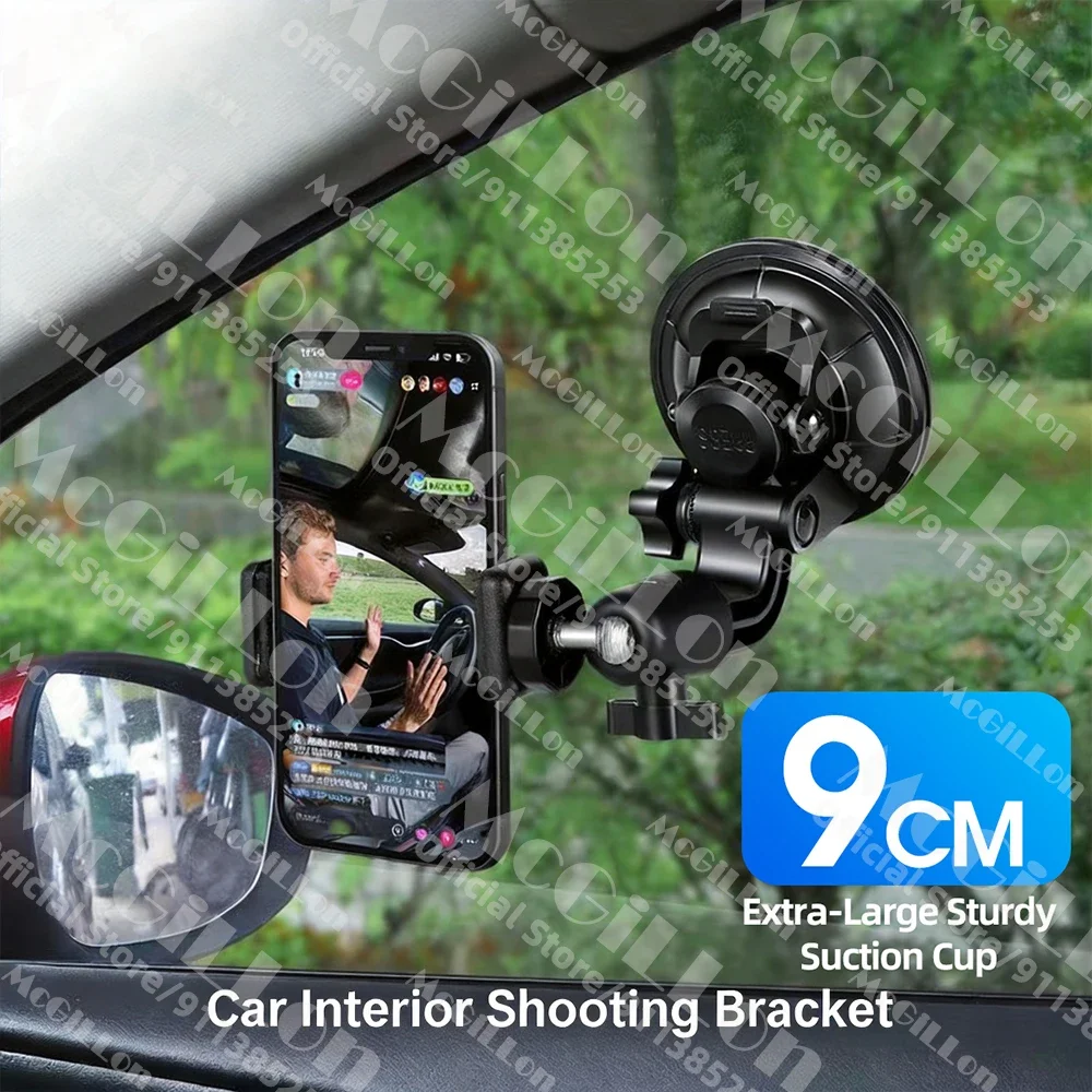 Auto-Saugnapf-Handyhalterung 360° ° Universelle Drehbare Armaturenbrett- und Windschutzscheiben-Handyhalterung für iPhone Samsung Android Smartphone GPS – Detail 2