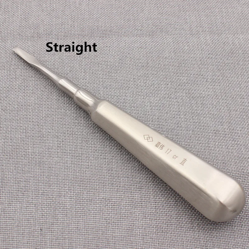 1Pcs Stainless Steel Dental Broken Crown Tools Luxating Lift Elevator Stright Curved Tooth Extraction Tool Dentistry Instruments